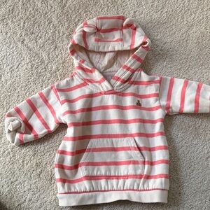 GAP Pink and White Striped Kids Hoodie
